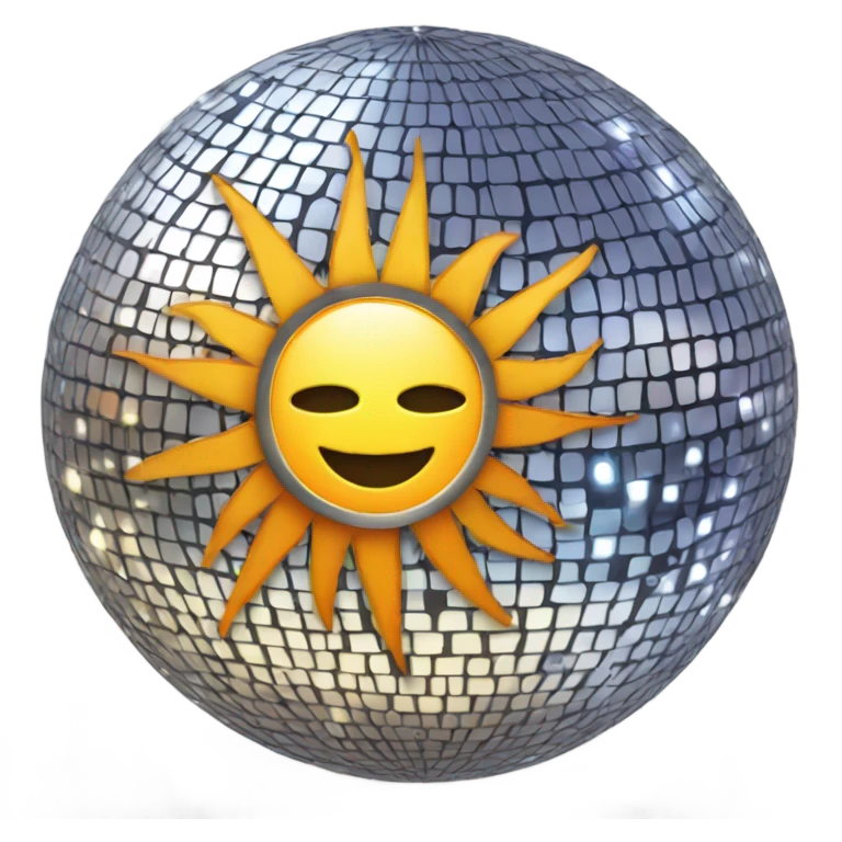 Disco ball sun emoji