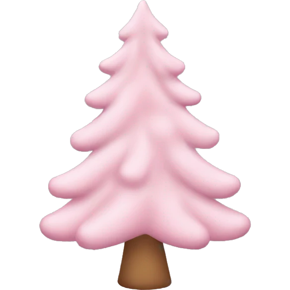 pastel pink christmas tree emoji