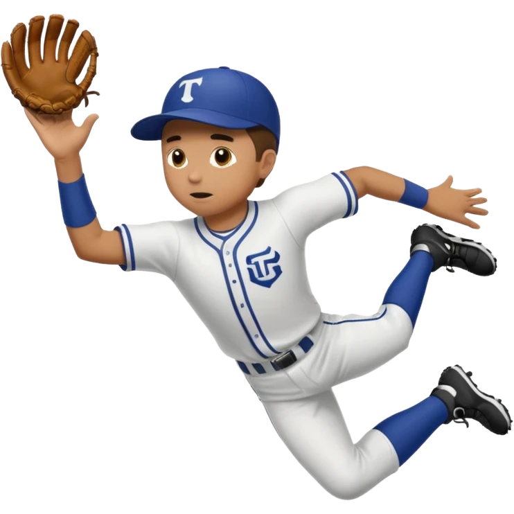 baseball player diving to catch the ball emoji
