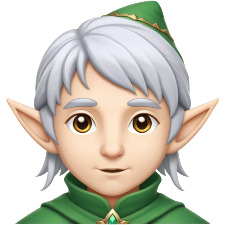 Frieren the elf mage with silver hair emoji