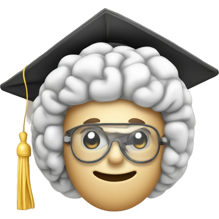 brain in academic hat emoji