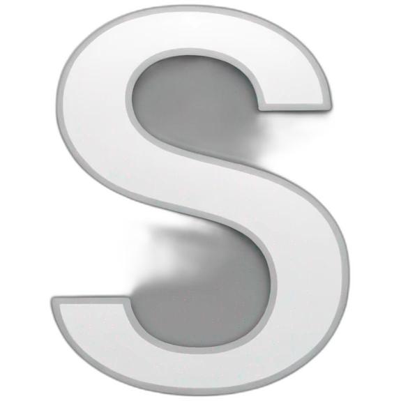 Letter S black and white app logo emoji