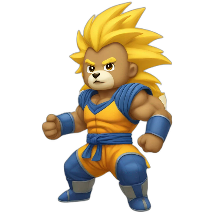 Super sayan bear emoji
