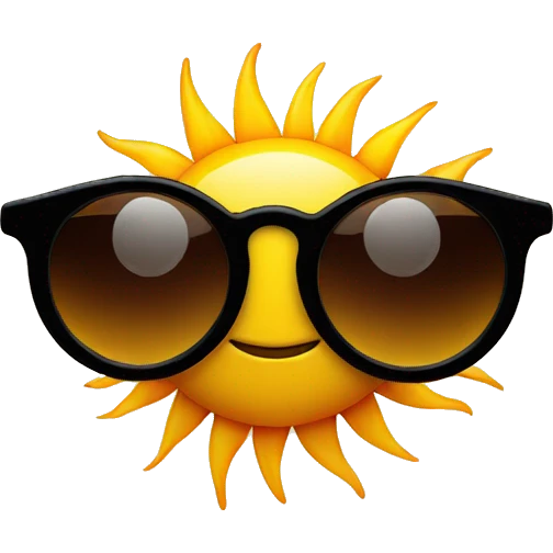 sun wearing sun glasses emoji