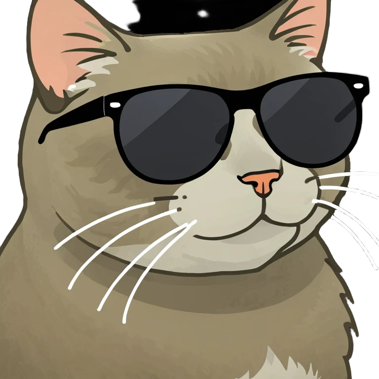 Cat with sunglasses emoji
