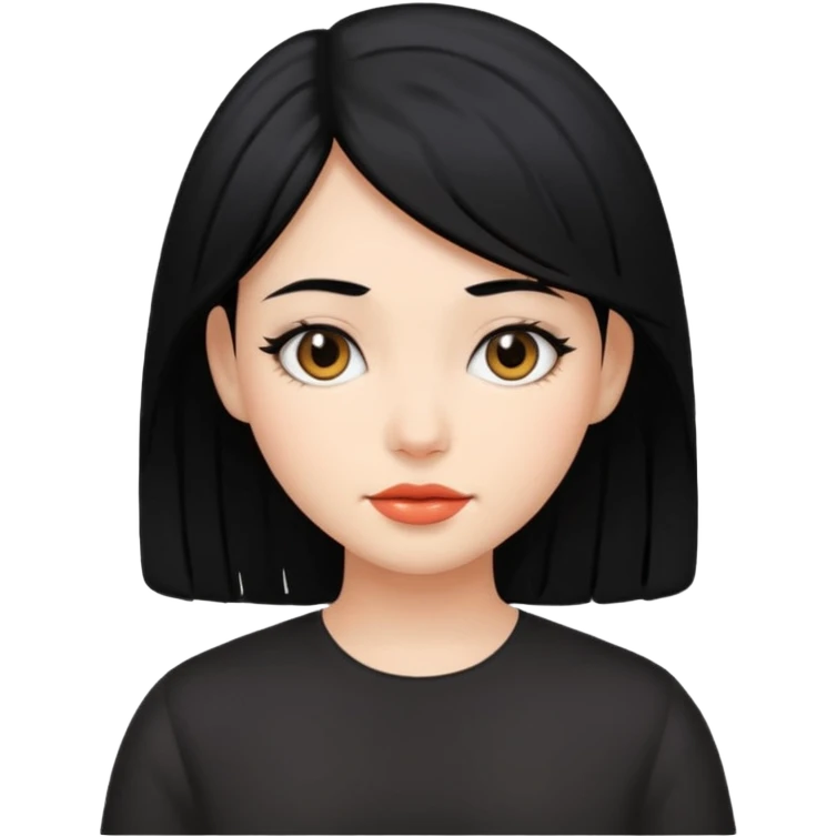 A girl with black hair  emoji