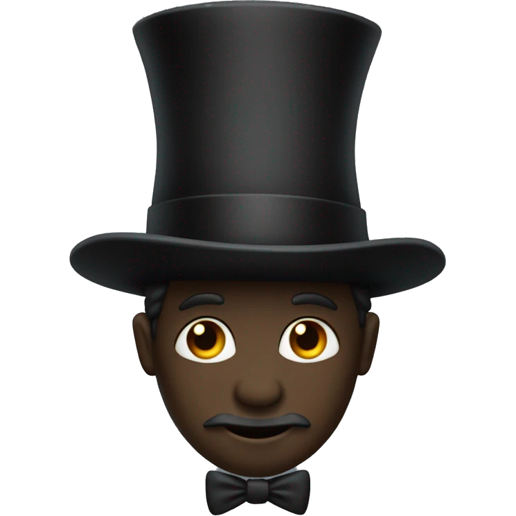 An F that has black skin with 3 sharp tophats emoji