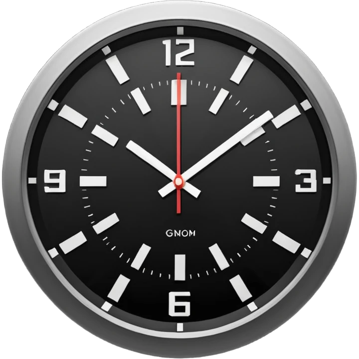black gnomon clock emoji