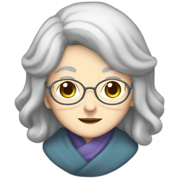 Old wise lady medical expert anime emoji