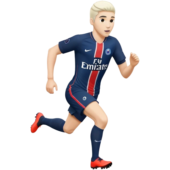 paris st germanin player running white skin emoji