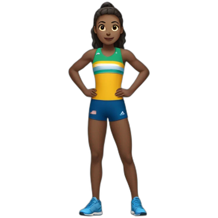 Athlétisme fille emoji