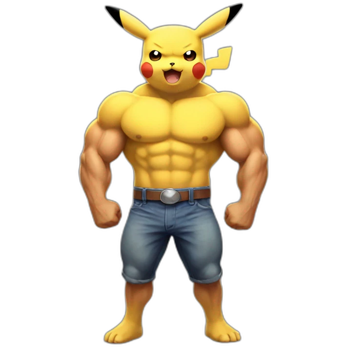 Big strong muscles Pikachu emoji