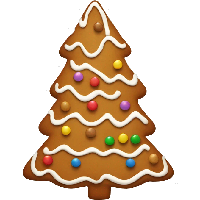 Gingerbread themed Christmas tree emoji