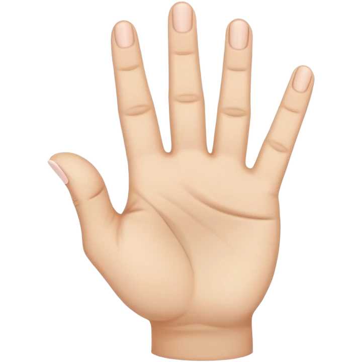 hand with a light skin tone. The palm is facing forward, with the thumb, middle finger, and pinky finger extended, while the index and ring fingers are curled down into the palm. emoji