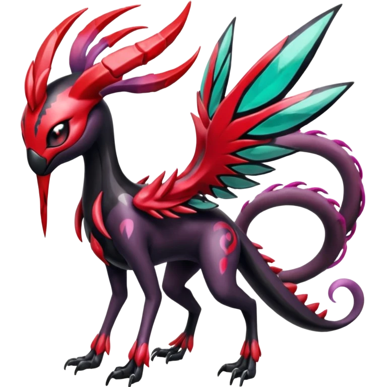 Colorful Shiny Edgy Cool Badass Painted Splashed Exotic Meloetta-Palkia-Venom-Yveltal-Darkrai-Fakémon-creature-hybrid emoji