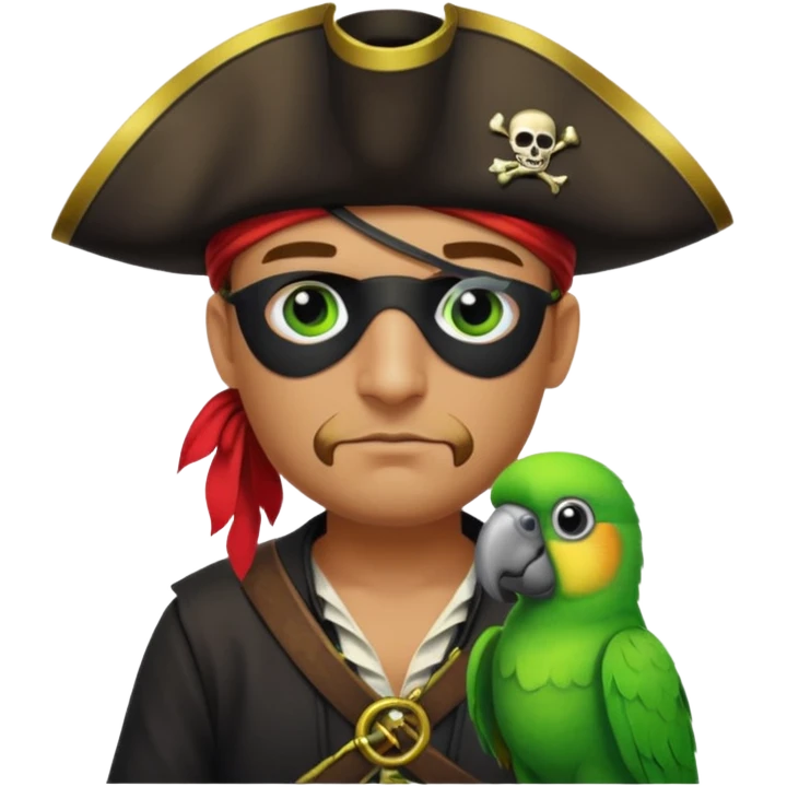 pirate and parrot emoji