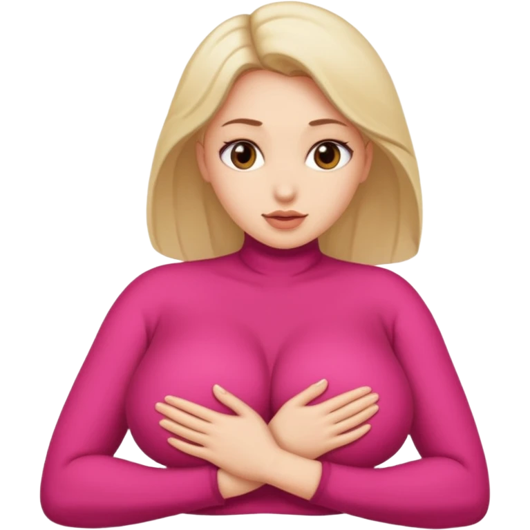 A sexy woman big breast and she's having sex emoji