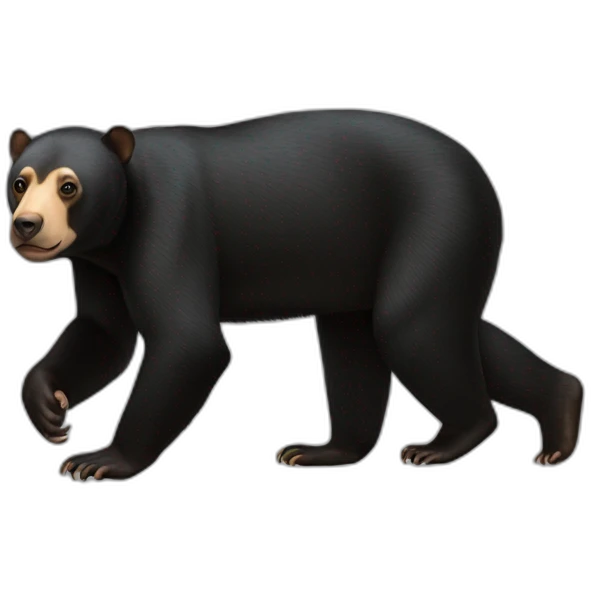 Malayan Sun Bear Walking emoji