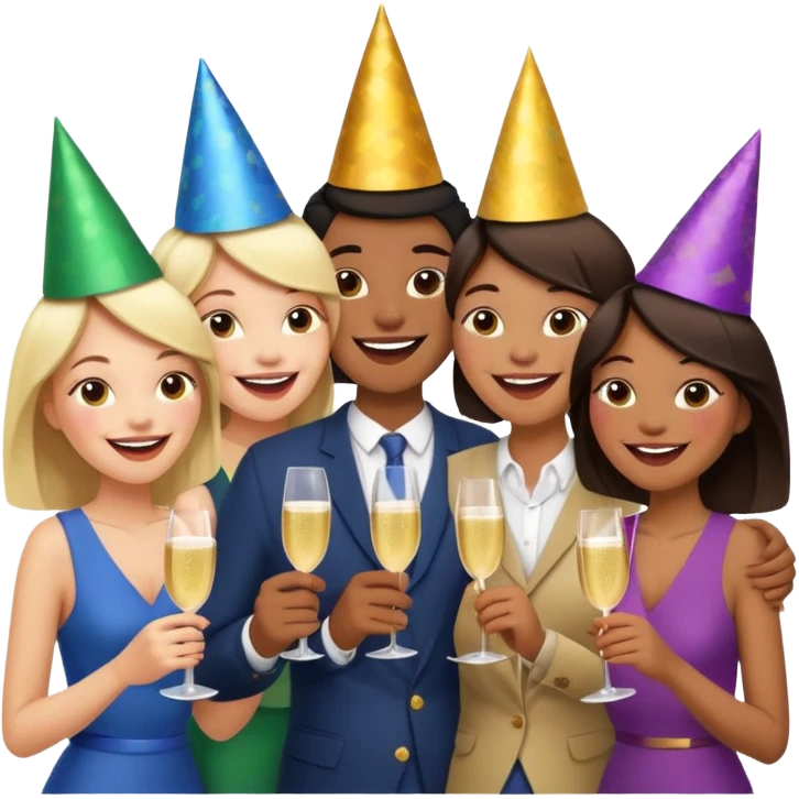 Personas reunidas charlando entre amigos emoji