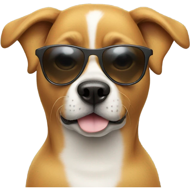 Dog wearing sunglasses emoji