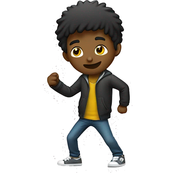 Jeune homme qui fait un DAB emoji