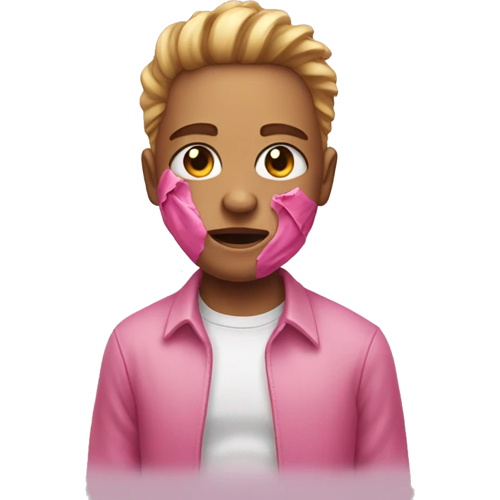 cute pink hurt emoji