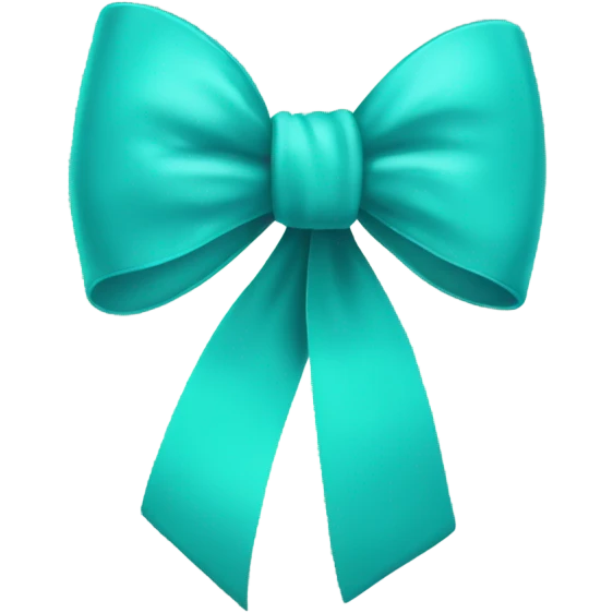 turquoise bow emoji