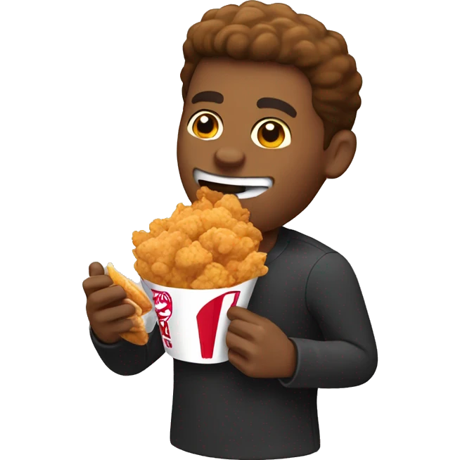 guy eating kfc emoji