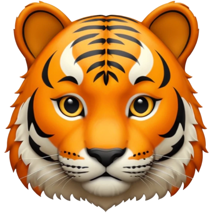 a tiger on black and white emoji
