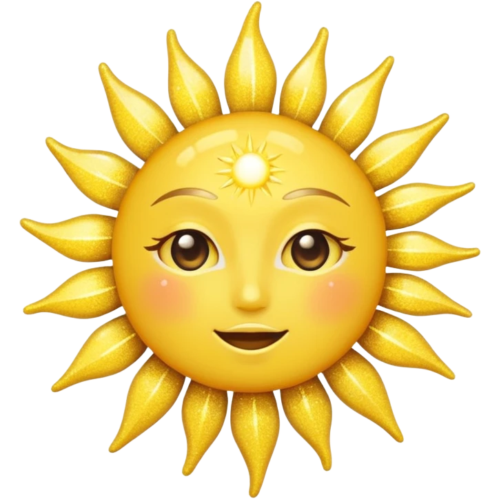 Yellow Glitter Sun emoji