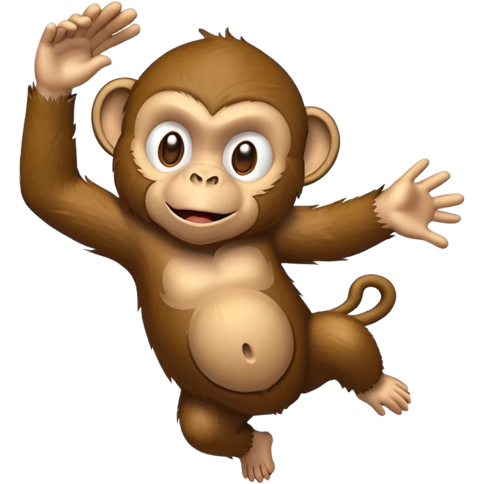 Scimmia che lancia cacca emoji