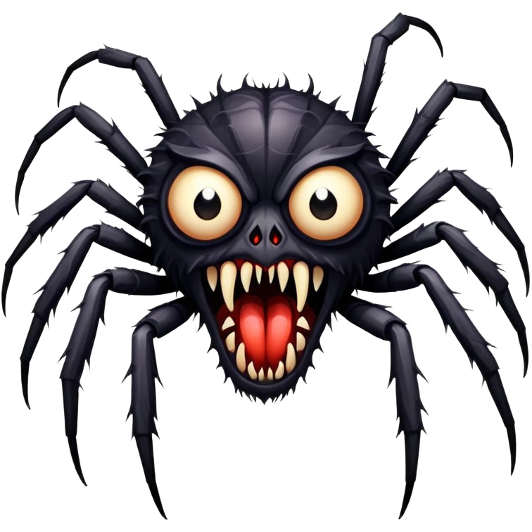 giant spider monster with fangs emoji