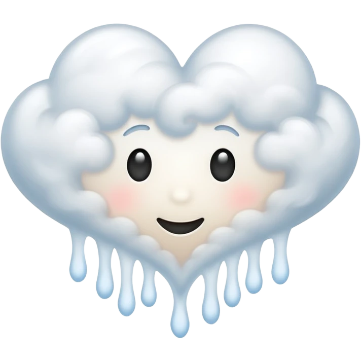 heart shaped fog cloud emoji