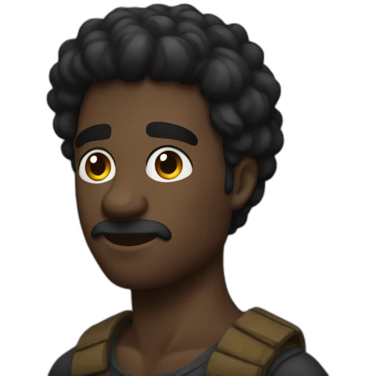 homem negro forte emoji