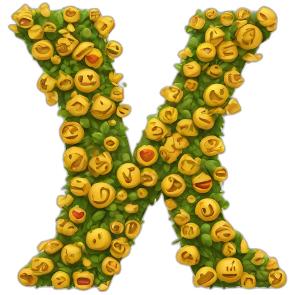 Typography letter emoji