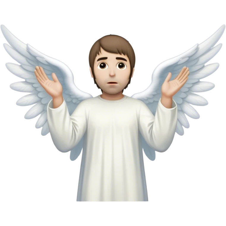 Liam Gallagher as a angle entering heaven emoji