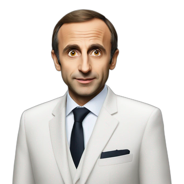 Macron embrasse zemmour emoji