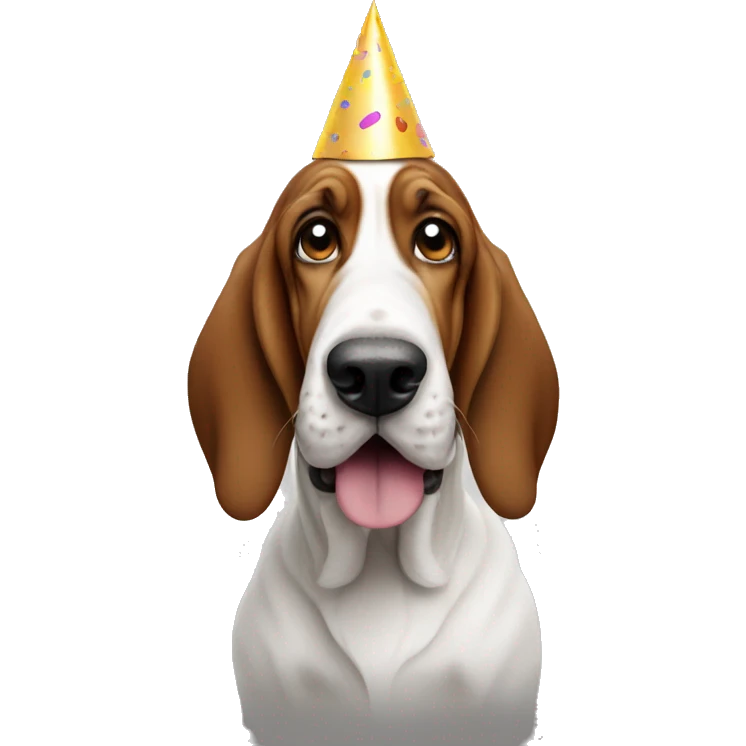 Party Basset hound emoji