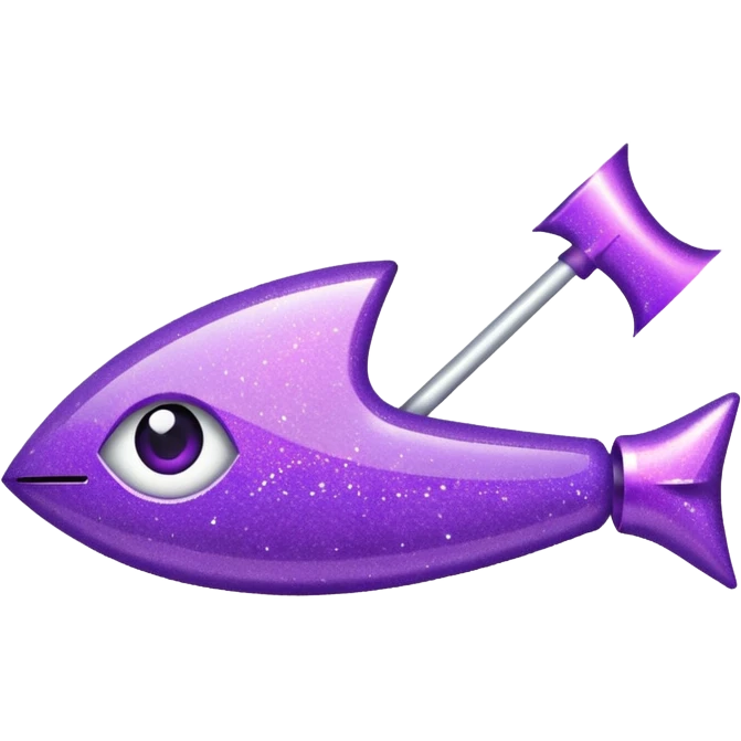 flecha para direita com glitter e roxa > emoji