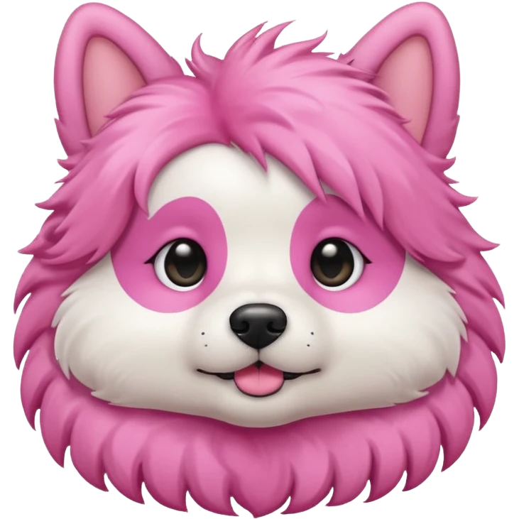 dog with pink emoji