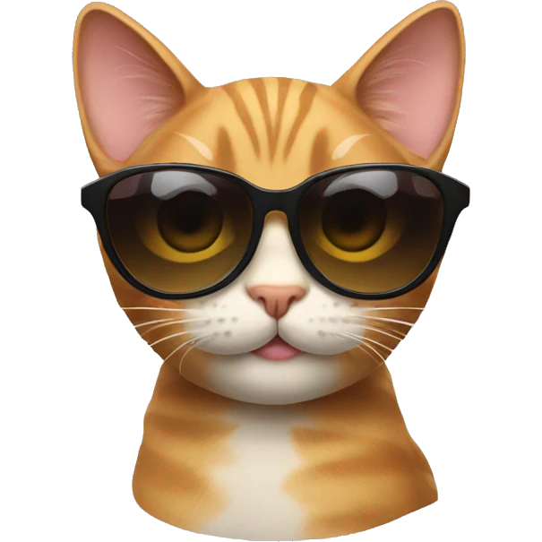 Cat with sunglasses emoji