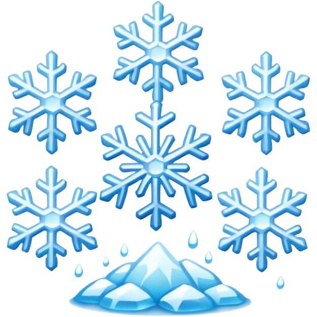 Snowflakes in winter morning emoji