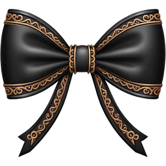 Gothic bow emoji