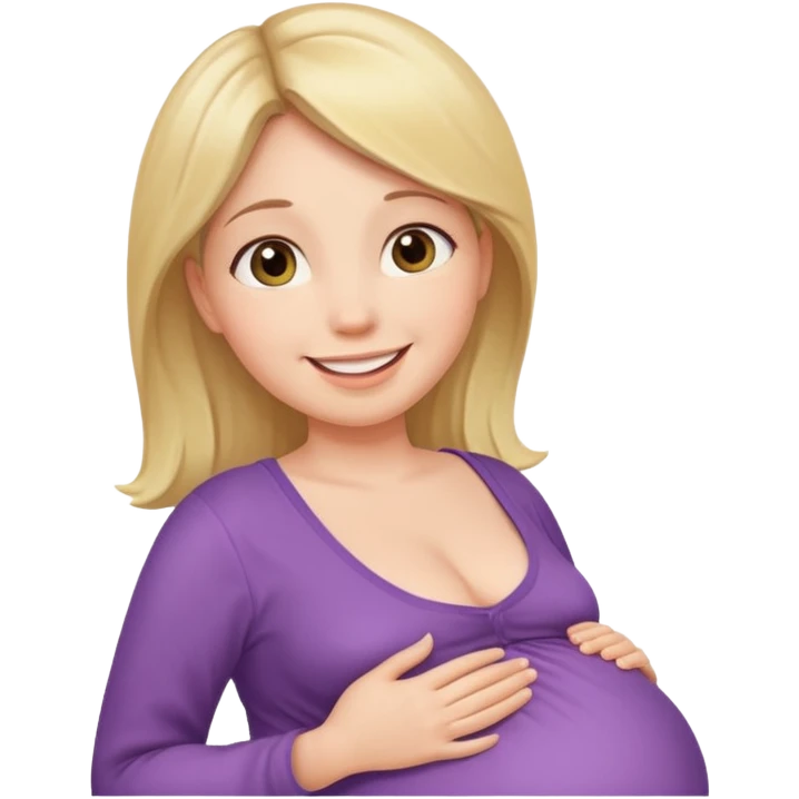 pregnant woman looking up emoji