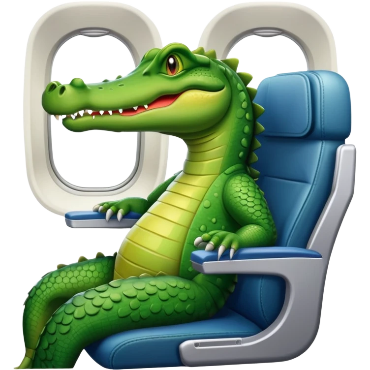 Crocodile on a plane emoji
