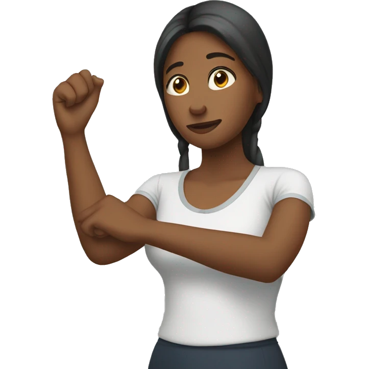 Women bending her wrist  emoji