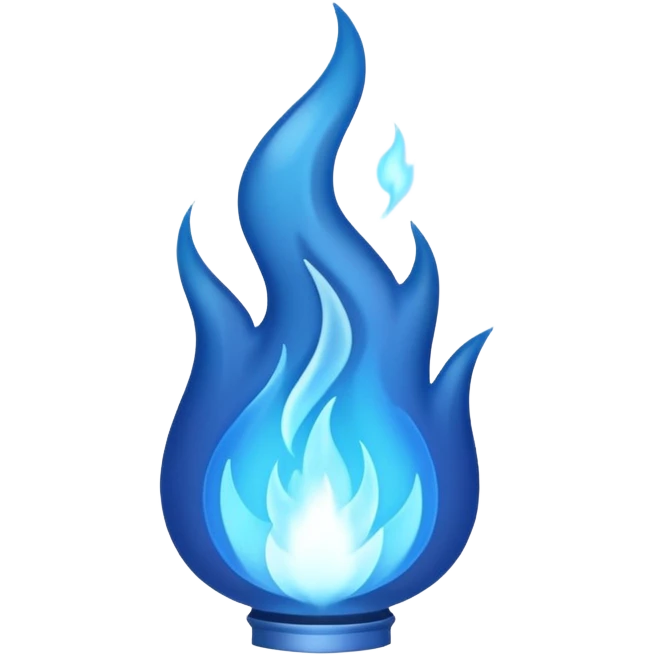 a blue fire emoji