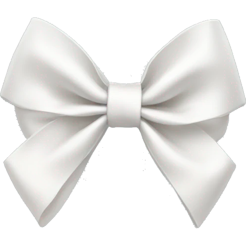white hair bow emoji