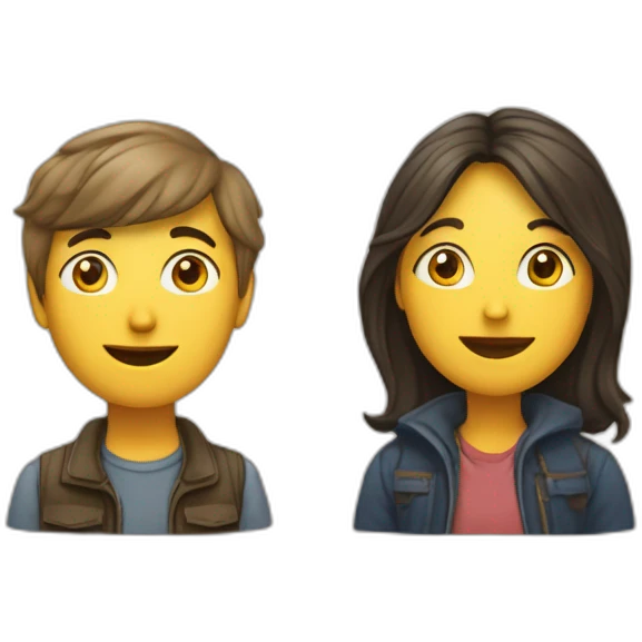 Une personne avec une autre personne qui sont meilleur ami emoji