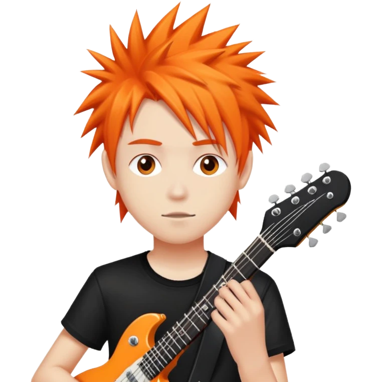"- Nam
- 15 tuổi
- Da trắng
- Tóc cam vuốt dựng đứng
- Thành viên ban nhạc rock
" emoji